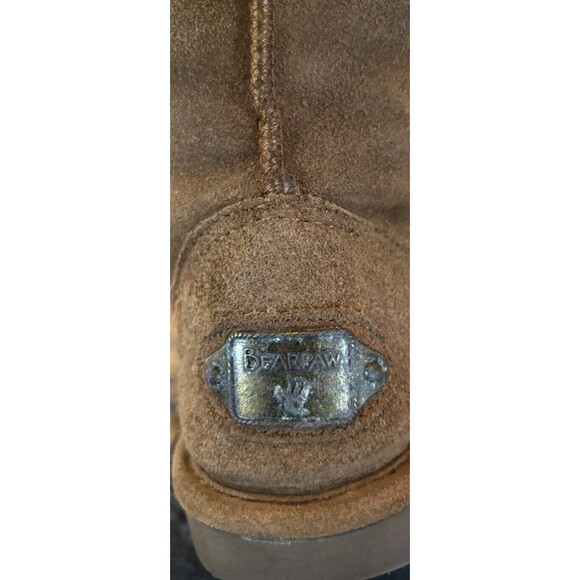 Bear paw Bianca Suede Sheerling Boot Mid Calf Metal Details Size 7 - Picture 4 of 10